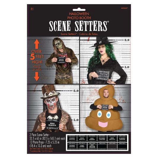 Halloween Costume Line Up Photo Booth Scene Setter with Props