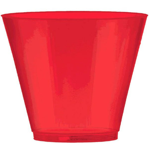 Amscan Big Party Pack Plastic Cups, 50 Count (Pack Of 1), Orange Peel