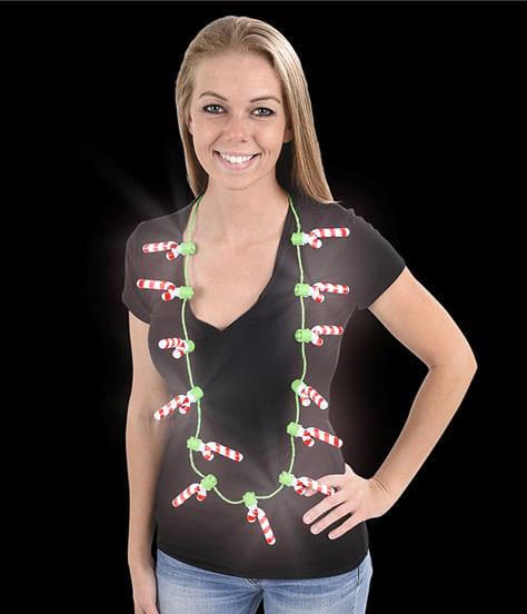 Lite-up Candy Cane Necklace