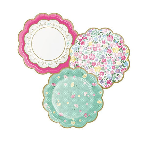 Floral Party Scalloped 7in Luncheon Paper Plates