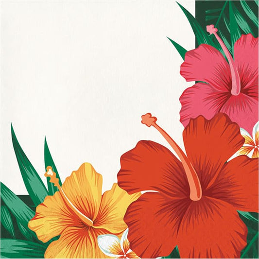 Tropical Flowers Luncheon Napkins