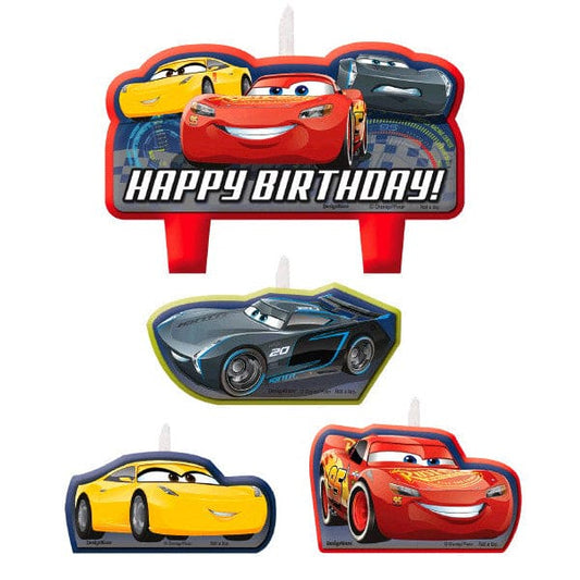 Disney Cars 3 Birthday Theme Candle Set 4ct
