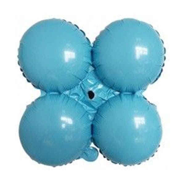 30in Quad Metallic Light Blue Balloon