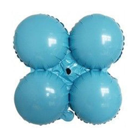 30in Quad Metallic Light Blue Balloon
