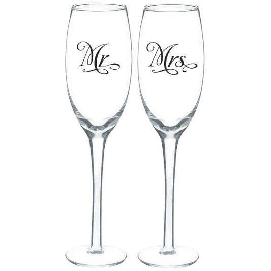 Mr. & Mrs. Toasting Glass Set