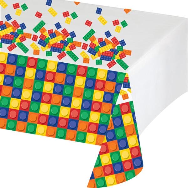 Block Party Plastic Table Cover 54x102in