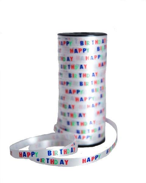 Happy Birthday Printed Curling Ribbon 100yd