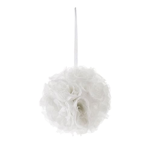 Artificial Flower Pomander Ball - White