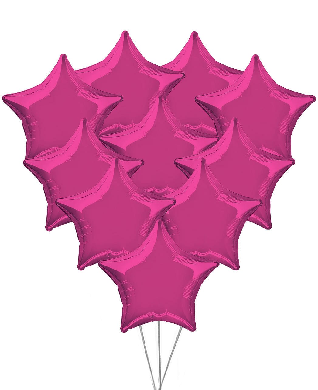 10 Count Star Shaped 19" Metallic Balloon - Party Depot Store